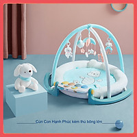 Thảm Nằm Chơi Có Nhạc và Thú Bông Cho Bé - Vải Cotton Mịn Màng, Mát Mẻ