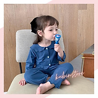 Bộ ngủ dài tay thu đông trẻ em 1 2 3 4 5 6 7 8 tuổi KUBIN.STORE