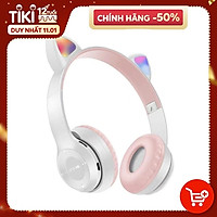 Tai Nghe Mèo Bluetooth, Có Đèn LED Headphone - Tai Mèo Bluetooth Không Dây Dễ Thương Có Mic Hỗ Trợ Điều Chỉnh Âm Lượng - Tai Nghe Bluetooth Chụp Tai Không Dây - Hàng nhập khẩu - HP000028