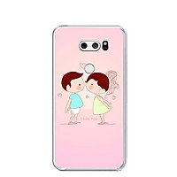 Ốp lưng dẻo cho điện thoại LG V30 - 0240 KISSLOVE01 - Hàng Chính Hãng