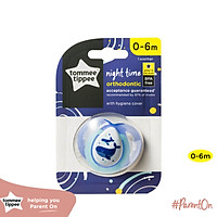 Ty ngậm dạ quang cho bé Tommee Tippee Night Time 0-6 tháng (vỉ đơn) - Cá Voi
