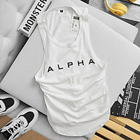 Áo Tập Gym Nam Ba Lỗ Alpha Chất Liệu Cotton Cao Cấp Thấm Hút Mồ Hôi