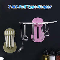 Retractable Wall-Mounted Pull-Out Rack 7-in-1 Multifunctional Without Punching Wide range of applications Easy and easy to insta
