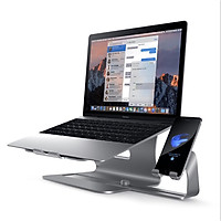 Giá đỡ bàn kê macbook kiêm giá đỡ điện thoại 2in1 Bestand nhôm nguyên khối - hàng cao cấp