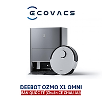 Robot hút bụi lau nhà Ecovacs Deebot X1 Omni - Lực hút 5000pa - Hàng chính hãng, bản quốc tế, tiêu chuẩn Châu Âu (CE)