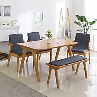 Bộ Bàn Ghế Ăn Hàn Quốc HAN'S Furniture ROMANCE B3C-Xanh navy