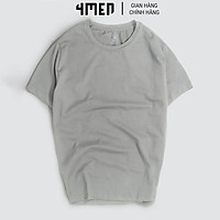 Áo thun nam trơn 4MEN AT051 cổ tròn, ngắn tay, form suông, vải cotton đẹp dày dặn, mềm mịn, co giãn, thoáng mát