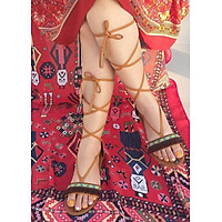 Giày Sandal Chiến Binh Thổ Cẩm Tua Rua