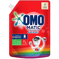 Nước giặt OMO Matic Bền đẹp cho máy giặt cửa trên, bền màu sau 100 lần giặt, túi 2.0kg