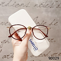 Gọng kính nữ mắt mèo LILYEYEWEAR chất liệu kim loại thiết kế mới lạ màu sắc thời trang 90029