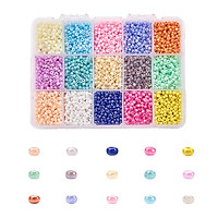 7500pcs/set 15 Colors 3mm Small Round Loose Bead for DIY Jewelry Making Earrings Bracelet Necklace