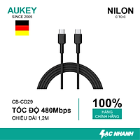 Dây Cáp Sạc USB Type-C Aukey CB-CD29 (1m2) - Hàng Chính Hãng