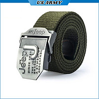 Thắt Lưng Vải Nam Phong Cách Lính U669 Mặt Khóa Hợp Kim Thép Không Ghỉ Sáng Bóng-Hàng chính hãng