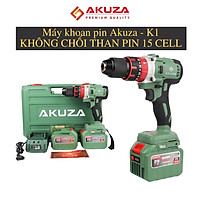 Máy khoan pin 15 cell Akuza đầu auto lock 13mm không chổi than có búa - Máy khoan tắc động siêu khoẻ, siêu bền