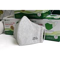 Khẩu trang vải 3 lớp kháng khuẩn cho trẻ em VECO với Nano Bạc Ag+