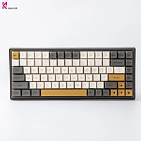 Bàn phím cơ Keycool KC84 Pro Smoke Black RGB Hotswap Three-mode Bluetooth 5.0/ 2.4G/ Type-C - hàng chính hãng