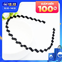 Bờm cài tóc nam - nữ màu đen lượn sóng bằng sắt siêu bền BN39