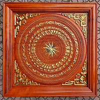 TRANH TRỐNG ĐỒNG - GỖ HƯƠNG ĐỤC NỔI MẠ VÀNG -TG147
