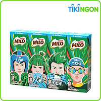 Lốc 4 hộp Sữa Nestlé Milo Ít Đường 180ml