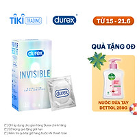 Bao cao su Durex Invisible Extra Thin Extra Sensitive 1 Hộp 10 Bao
