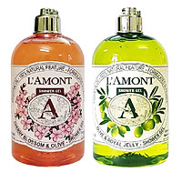 Combo Sữa Tắm L'amont En Provence Cherry Blossom Shower Gel Hương Hoa Anh Đào + Olive & Honey Shower Gel (500ml / Chai)