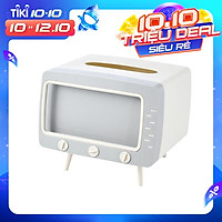 Hộp Đựng Khăn Giấy Hình TV Sáng Tạo Có Khe Đựng Điện Thoại- Chính Hãng