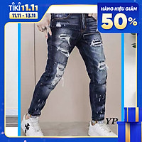 Quần Jean Nam cao cấp chất bò siêu co dãn Thương Hiệu Chandi, form đứng dáng đẹp mẫu mới siêu hot 2021 MR9083