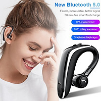 Wireless Earphone Bluetooth 5.0 Headset Long Standby Business Driving Hanging Ear Headset IPX4 Waterproof Sports Headphone