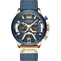 CURREN 8329 Quartz Đồng Hồ Thời Trang Nam Thể Thao Dây đeo da thanh lịch, đồng hồ 6 kim thời thượng tiện lợi