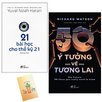 Combo  50 Ý Tưởng Về Tương Lai và 21 Bài Học Cho Thế Kỷ 21( Tặng Kèm Sổ Tay Xương Rồng)</