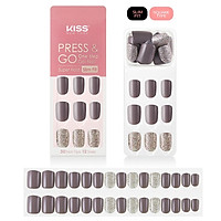 Bộ 30 Móng Tay Gel Tự Dán Press & Go Kiss New York Nail Box - Shiny Pebble (KPNS16K)