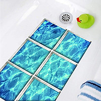 6PCS 3D Vision Waterproof Bathtub Sticker Bath Anti Slip Floor Sticker Decals UK