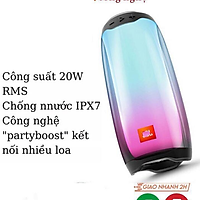 Loa bluetooth Pulse 4+ 1:1 Led theo điệu nhạc, chất lượng âm tuyệt hảo, thiết kế đẹp mắt