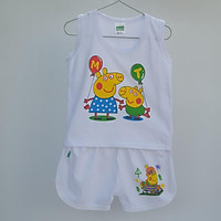 Combo 5 bộ đồ 3 lỗ trắng cho bé trai (4 - 10kg) mặc thoáng mát - Giao họa tiết ngẫu nhiên