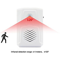 Waytronic Sound Speaker Wireless PIR Motion Sensor Activated Voice Player Welcome Chime Door Bell for Haunted House
