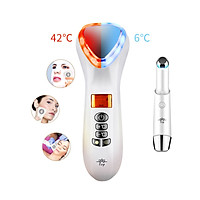Búa Điện Di Làm Đẹp Da Photon Nóng Và Lạnh, Rửa Sạch Sâu, Thu Nhỏ Lỗ Chân Lông, Tăng Cường Hấp Thụ Và Khóa Giữ Tinh Chất Dưỡng Da Kèm Máy Massage Mắt Loại Bỏ Quầng Thâm
