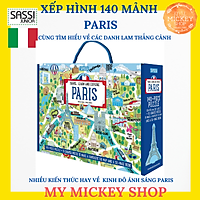 Bộ xếp hình 140 mảnh chủ đề thành phố 3 mẫu cho bé 5 6 7 tuổi chính hãng Sassi 140 pieces puzzle Cities