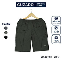 Quần Đùi Nam GUZADO,Chất Thun Lạnh Cao Cấp, Mềm Mịn, Co Giãn 4 Chiều, Không Nhăn Nhàu,Vận Động Thoải Mái GSR05