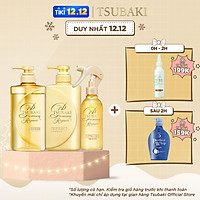 Bộ Ba Chăm Sóc Tóc Phục Hồi Ngăn Rụng Tóc Tsubaki Gội Xả (490ml/chai) + Xịt Dưỡng Tóc 220ml-95243