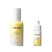 Bộ 2 Sản Phẩm Dưỡng Trắng Da, Mờ Thâm Varihope 8 Days Pure Vitamin C Gồm Serum 15g + Kem 50ml (Tặng Kèm 1 Mặt Nạ Dr.Morita)