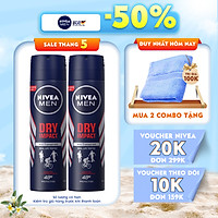Combo 2 Xịt Ngăn Mùi NIVEA MEN Dry Impact Khô Thoáng 150ml - 81602