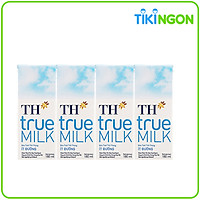 Lốc 4 sữa tươi tiệt trùng Ít đường TH True Milk 180ml