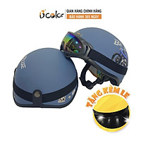Mũ Bảo Hiểm 1/2 Họa Tiết Hình Xe Máy Kính UV Thời Trang Chính Hãng B'COLOR