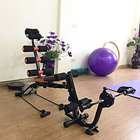 Máy tập cơ bụng New six pack care thế hệ mới 2023 - đạp xe, xoay eo, dây kéo đàn hồi