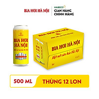 Bia Hơi Hà Nội - Thùng 12 lon 500ml