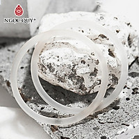 Combo 2 vòng tay đá mã não trắng mảnh mệnh kim thủy - Ngọc Qúy Gemstones