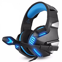 Tai Nghe Chụp Tai Có Đèn LED Và MIC Cho PC PS4 Slim Xbox One 360 NS - Xanh Dương