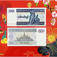 Tiền hình con Lân ( Tỳ Hưu )Myanmar giá rẻ - vật phẩm phong thủy - tặng túi nilon bảo quản tiền