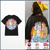 Áo thun nam nữ unisex, áo thun đôi, thời trang in hình Rabbit Sea mã TL811