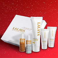 Bộ sản phẩm dưỡng da mini cao cấp 5 món: Serum dưỡng trắng da, Serum giảm mụn, Kem dưỡng da mặt chuyên sâu ngày, đêm và kem body giúp chăm sóc và bảo vệ da toàn diện LALAYA - LLYT5